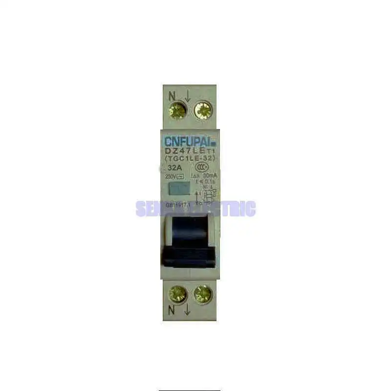 1P+N 32A RCBO 6KA Residual Current Circuit Breaker Over Current Leakage Protection 18mm Compact RCD DZ47LE-T1
