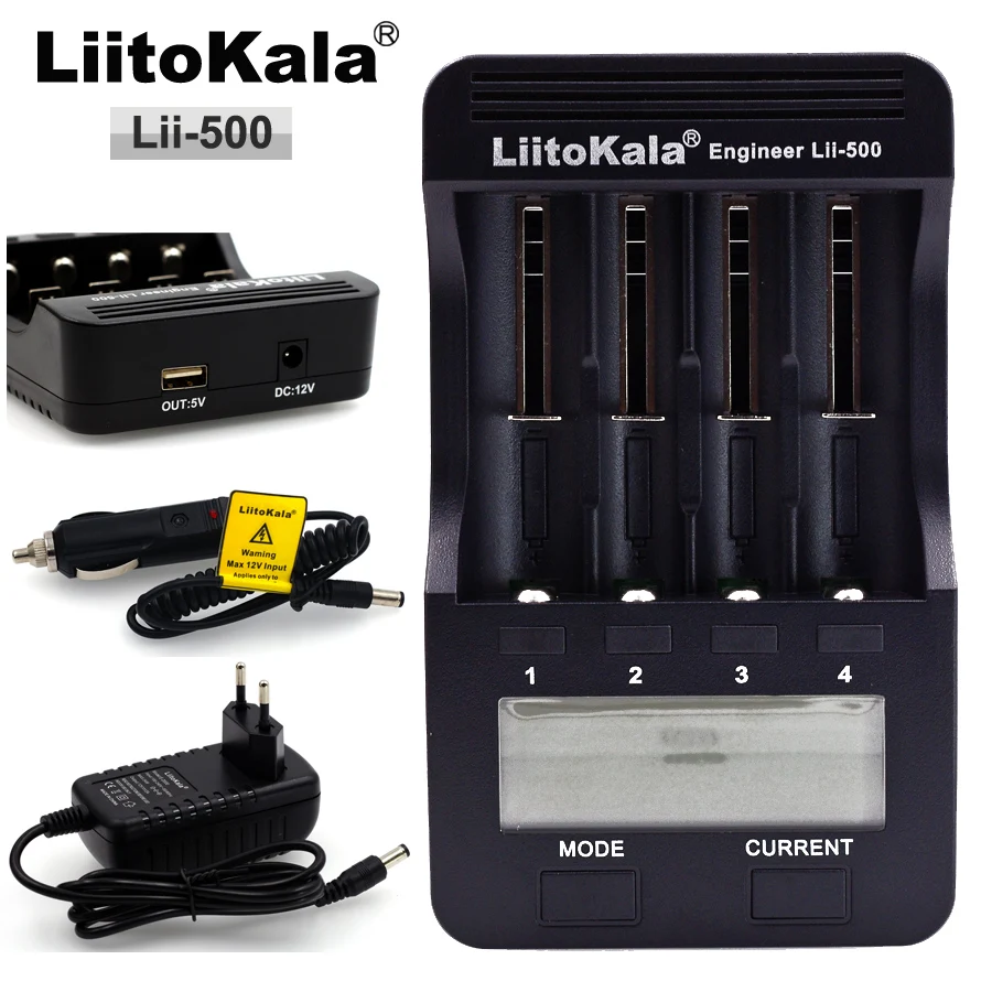 

New Liitokala Lii-500 NiMH Battery Charger,3.7V 18650 26650 26600 18350 16340 18500 1.2V AA AAA 5V output LCD smart charger