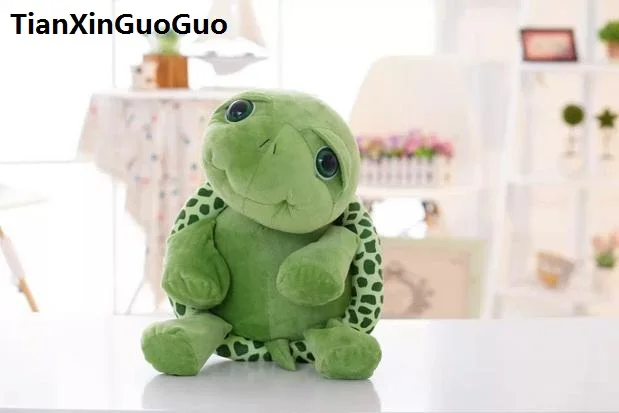 

about 55cm cartoon tortoise plush toy lovely green turtle soft doll throw pillow birthday gift s0919