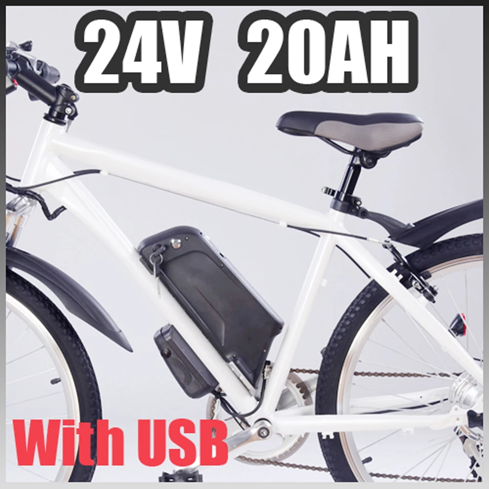 

24v 20ah electric bicycle battery 24v ebike down tube with USB Port EU and US Free Customs