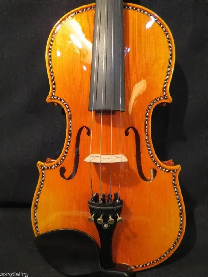 Strad style SONG Brand Maestro inlayed carving scroll art violin4/4 #8694