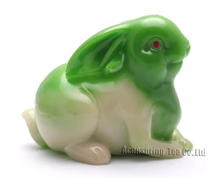 Green Rabbit, Lucky Charms, Chinese zodiac, Shenxiao,Allochroic Mascot, Ornament,newness gifts, Tea pet, S1051A