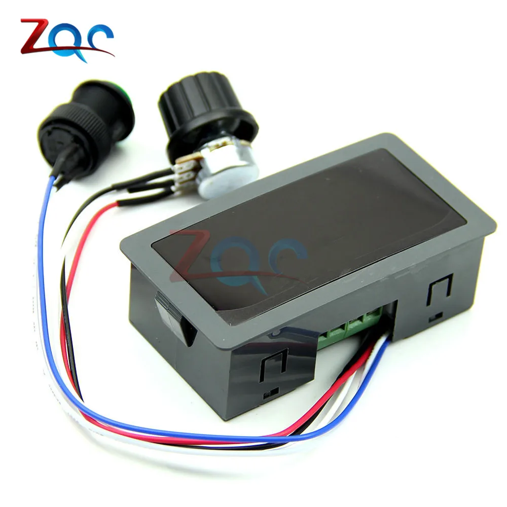 DC 6V-30V 12V 24V MAX 8A 16KHz Adjustable PWM Motor Speed Controller LED Digital Display DC Motor Control CV Governor Switch