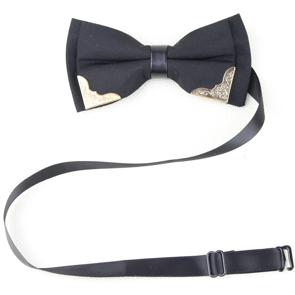 ربطات عنق معدنية على شكل رأس من البوتيك للعريس للرجال والنساء بطبقة مزدوجة على شكل فراشة ربطة عنق نبيلة كلاسيكية من Kingly Gravata Cravat #5