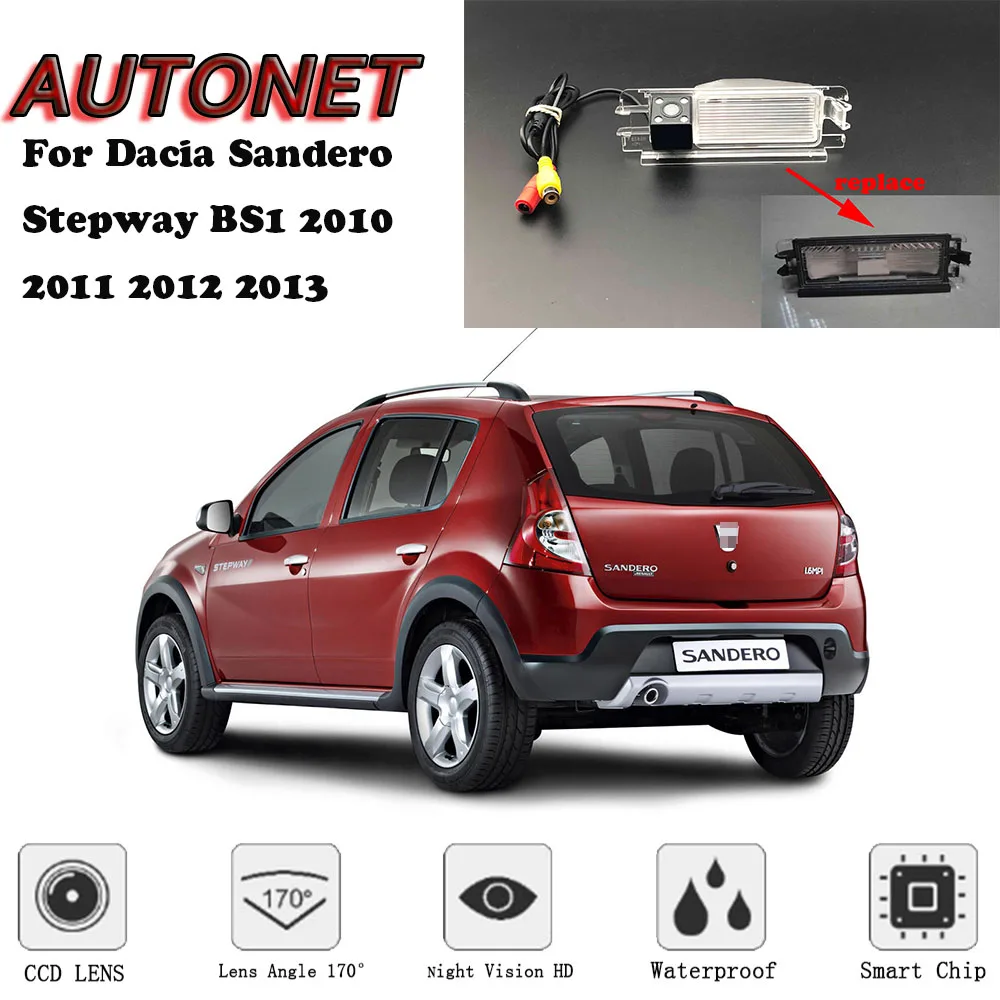 AUTONET Backup Rear View camera For Dacia Sandero Stepway BS1 Hatchback 2010 2011 2012 2013 /parking Camera or Bracket