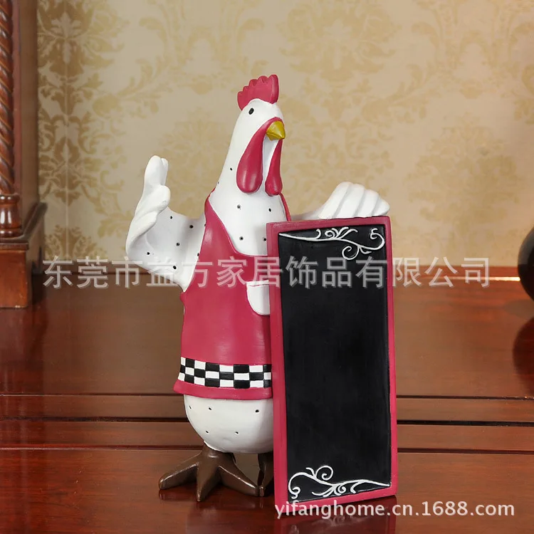 

C Europe and home-style taste resin rooster cartoon chef kitchen bulletin board decorations Decoration