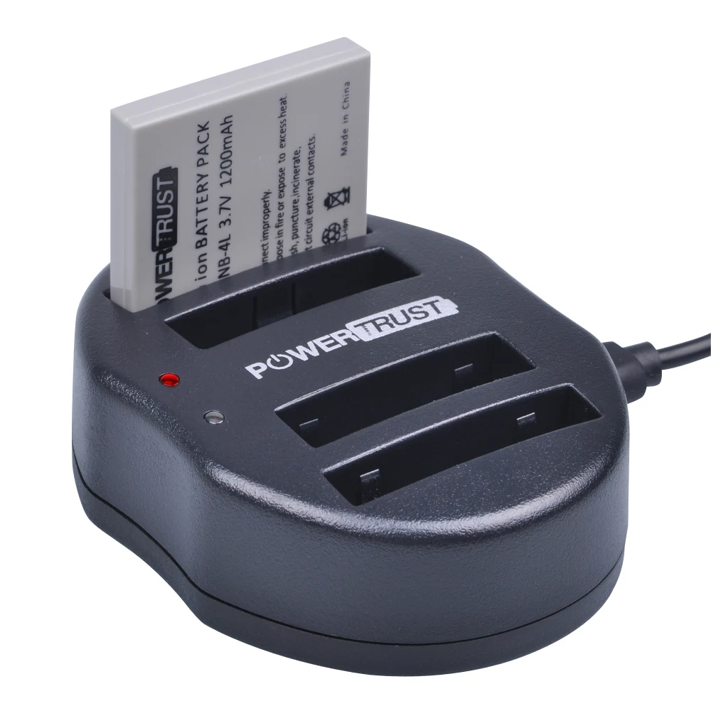 Bateria + carregador dual usb para canon, 2 peças 1200mah NB-4L 4l nb4l ixus 60 65 80 75 100 i20 110 115 120 130 is 117 220 hs