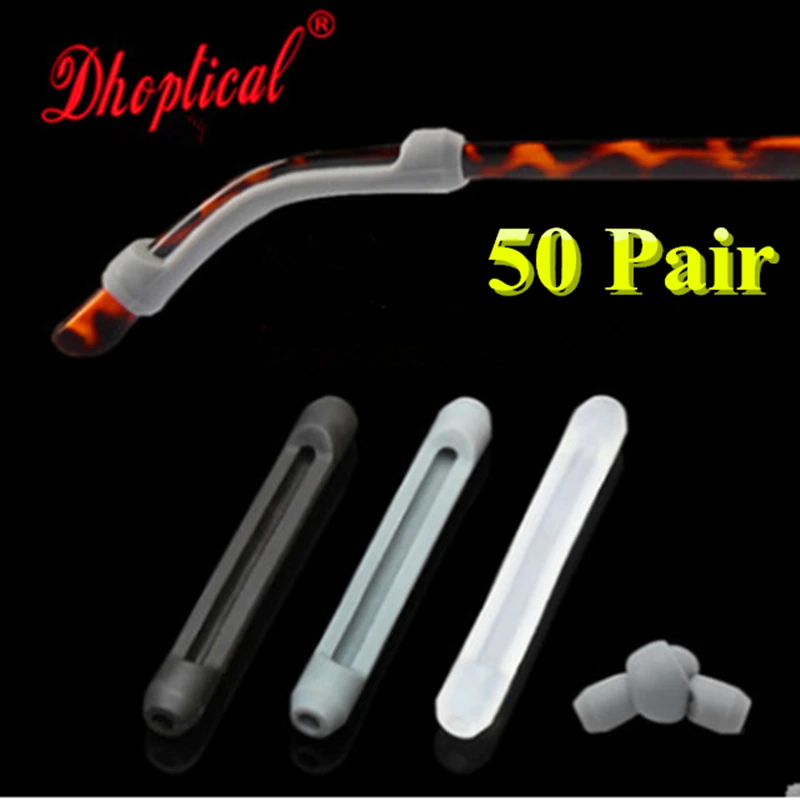 100pcs eyeglasses temple tips eyewear temple avoid glasses slip silicone material big size 4 color by dhoptical