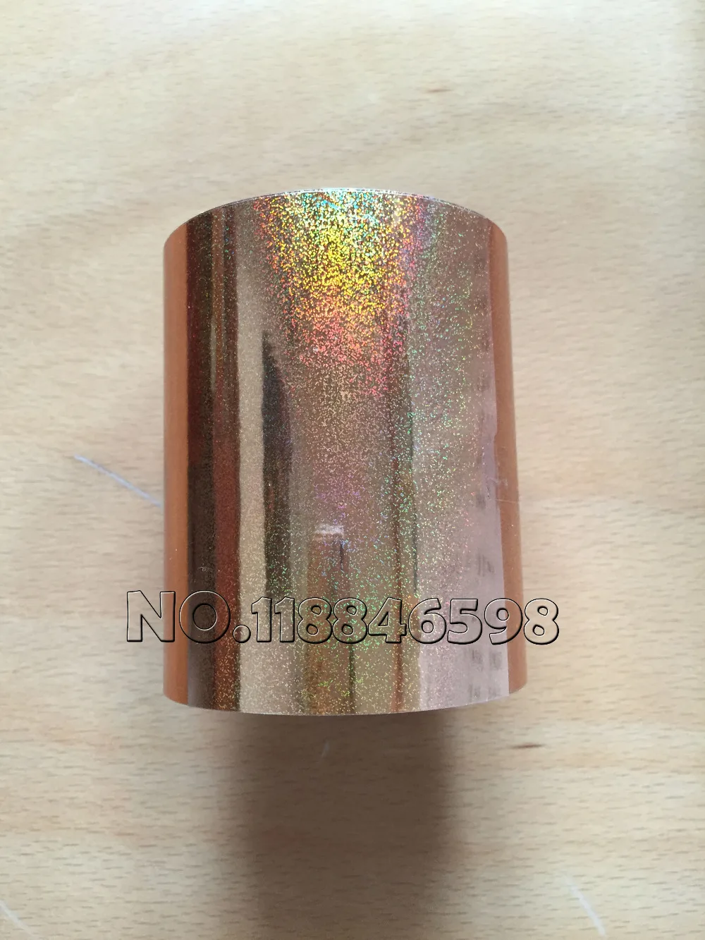 Holographic Foil Hot Stamping for Paper or Plastic Gold Color 80mmx120M DIY Beautiful Card