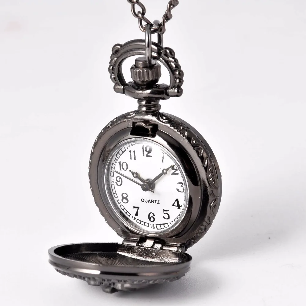 Montre de poche mécanique avec pendentif en chiffres romains, rétro Simple, avec chaîne à Quartz, unisexe, meilleur cadeau