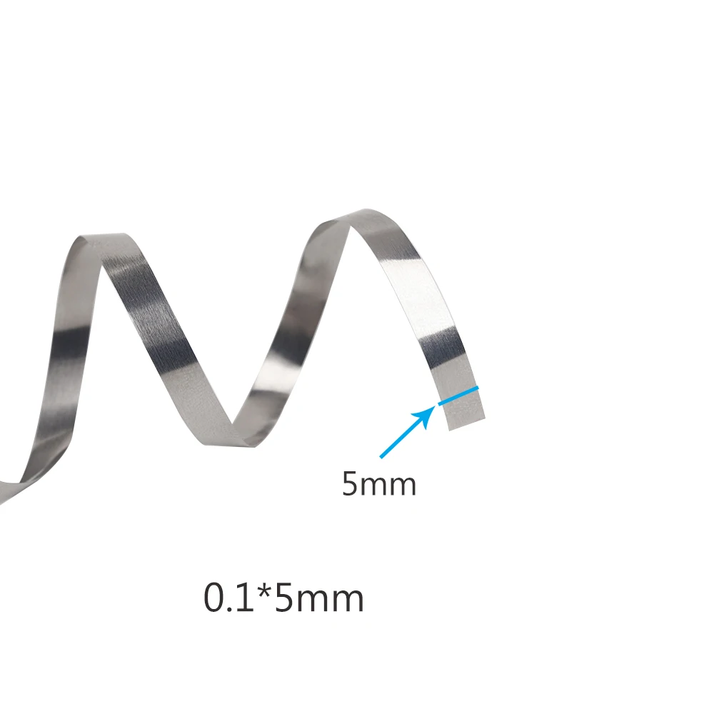HEIßER 5/10M 5mm x 0,1mm Silber Reinem Nickel Streifen Band Für Spot Schweißer Maschine Für li 18650 Batterie Spot Schweißen Kompatibel