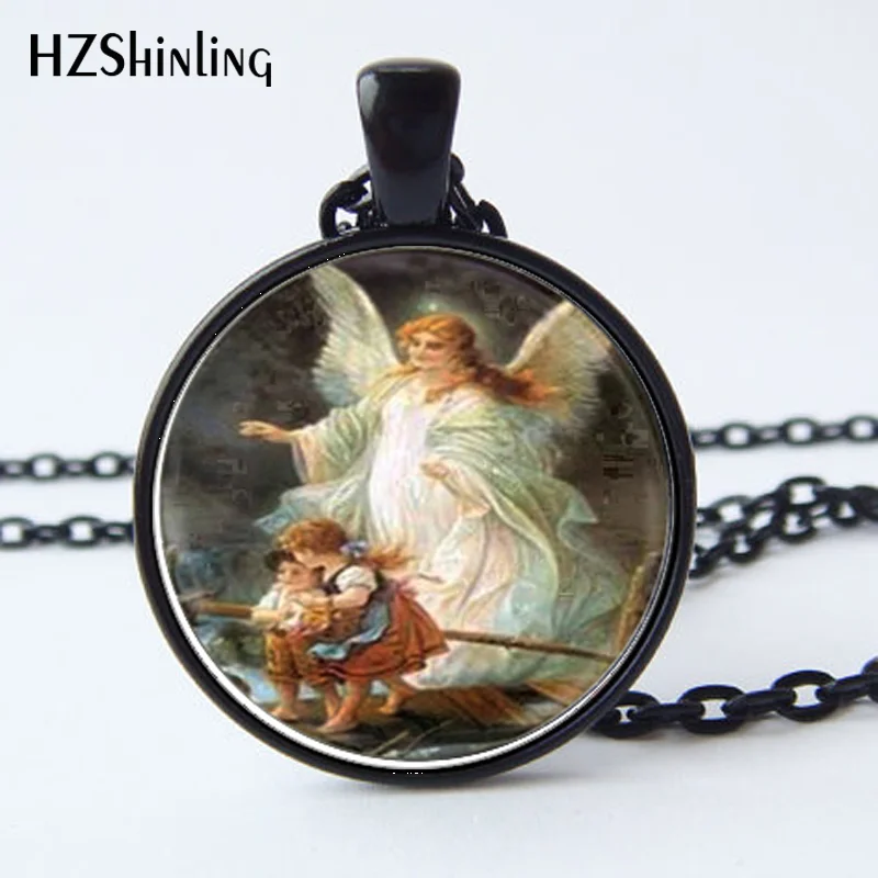 Guardian Angel Necklace Guardian Angel Photo Glass Dome Necklace Pendant Angel Necklace HZ1