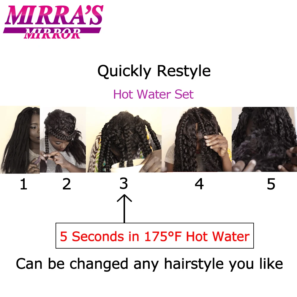 Mirra 'S Mirror 20 "/26" Ombre Braiding ผมสังเคราะห์ผมง่าย Braids สีม่วงสีน้ำตาลสีแดง Afro จัมโบ้