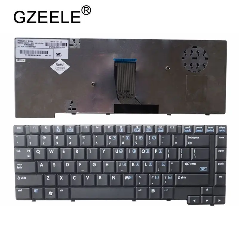 

Новая английская клавиатура GZEELE для HP 8510, 8510P, 8510 Вт (без точечной палки), черная, американская