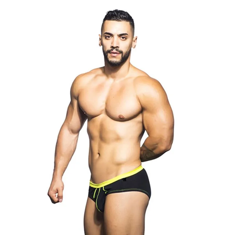 Sous-vêtements Sexy de marque à la mode pour hommes, culotte en coton solide, Slip Cueca 2018, Slip Gay doux de 2 couleurs, Offre Spéciale