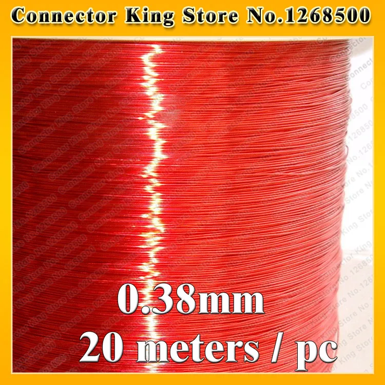 

ChengHaoRan QA-1-130 20m Red Magnet Wire 0.38 mm Enameled Copper wire Magnetic Coil Winding