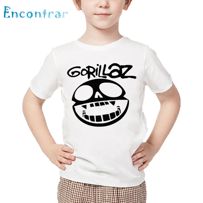 Bambini Gorillaz Rock Band ChakaKhan Noodle Print T shirt bambini estate bianco top ragazzi e ragazze Casual divertente T-shirt,HKP4355