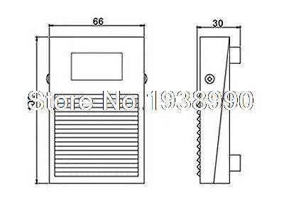 (1) XF-1 Foot/Treadle Pedal Switch Plastic 10A/250VAC 1C Contact Form Black IP54