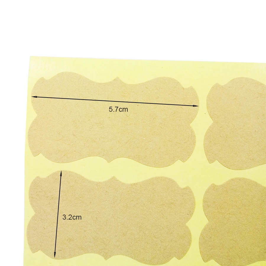 800 Pcs/lot Vintage Blank Special Shape Kraft Label Sticker DIY Hand Made For Gift Cake Baking Sealing Sticker