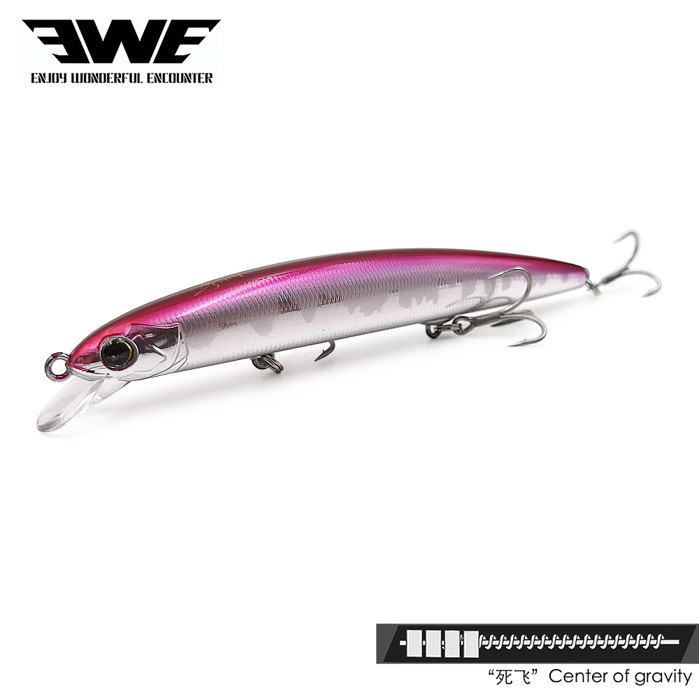 EWE-señuelo de pesca de pececillos, cebo flotante BAOJUN2 115F AR-C, 115/125/140mm, 13/17/21g, Wobblers para lubina de mar