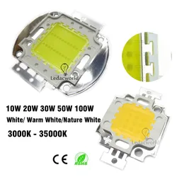 10W 20W 30W 50W 100W Chip LED ad alta potenza 45mil 3000K a 35000K perline COB SMD integrate bianco caldo natura bianco bianco freddo