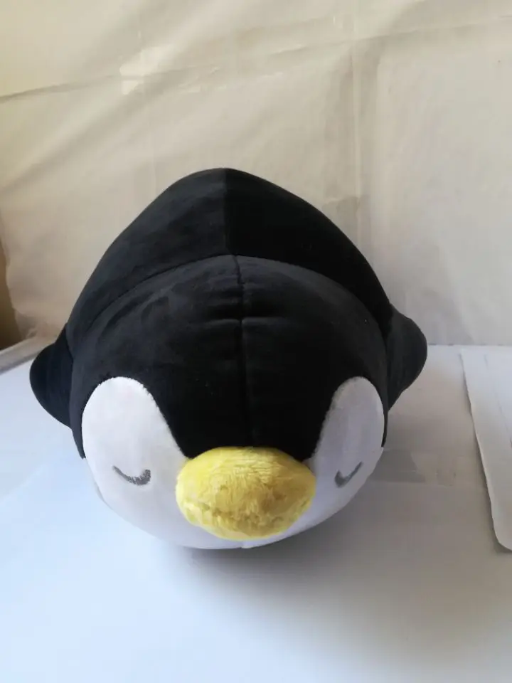pinguino del fumetto circa 45 cm nero incline pinguino peluche giù cotone morbido cuscino regalo di compleanno w2779