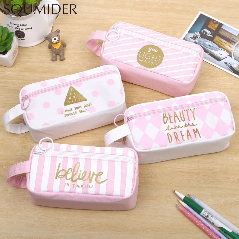 Kreative Bleistift Fall Einfache Design Stil Zipper Bleistift Taschen Stift Halter Schule Lieferungen Schreibwaren Bleistift Box für Jungen oder