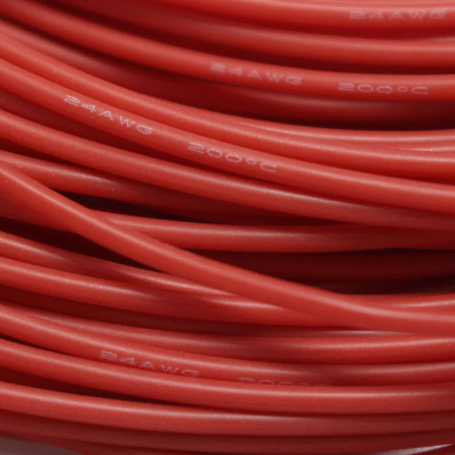 1 Meter Red and 1Meter Black Silicon Wire 8AWG 10AWG 12AWG 14AWG 16AWG 18AWG 22AWG Heatproof Soft Silicone Silica Gel Wire Cable