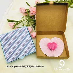 Alinacutle Metal Cutting Dies Cut Pizza Box Alphabet Gift Box Scrapbooking Paper Craft Album Card punch Knife Art Cutter