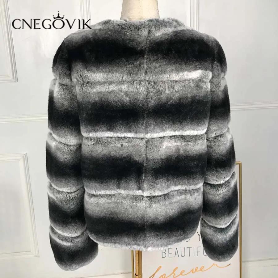 Women's Winter Real Fur Jacket Natural Rex Rabbit Fur Coats Chinchilla Colored Fur Jackets 2024 Fashion New Arrivals