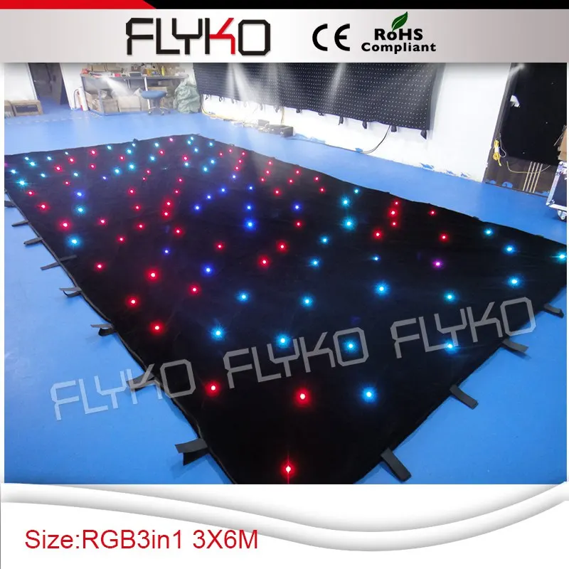 

3x6m hotsake in spanish dj led star cloth light 8-10leds every sqaure