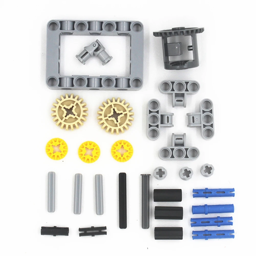 MOC Technische 29 stücke Differential getriebe box kit (getriebe, pins, achsen, anschlüsse) pack kompatibel mit lego MOCTSMA29