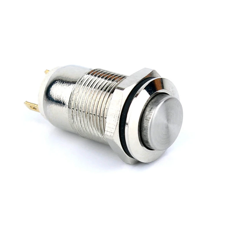 

W01 New Arrival 12mm Latching Button High Round Head 1NO Self-locking Push Button Switch