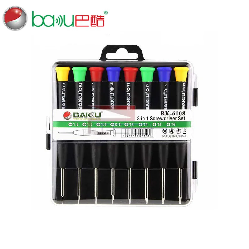 BAKU High Quality 8 in 1 Precision Screwdriver Set Portable Repair Kit Ferramentas for iPhone Blackberry Samsung Mobile Phone