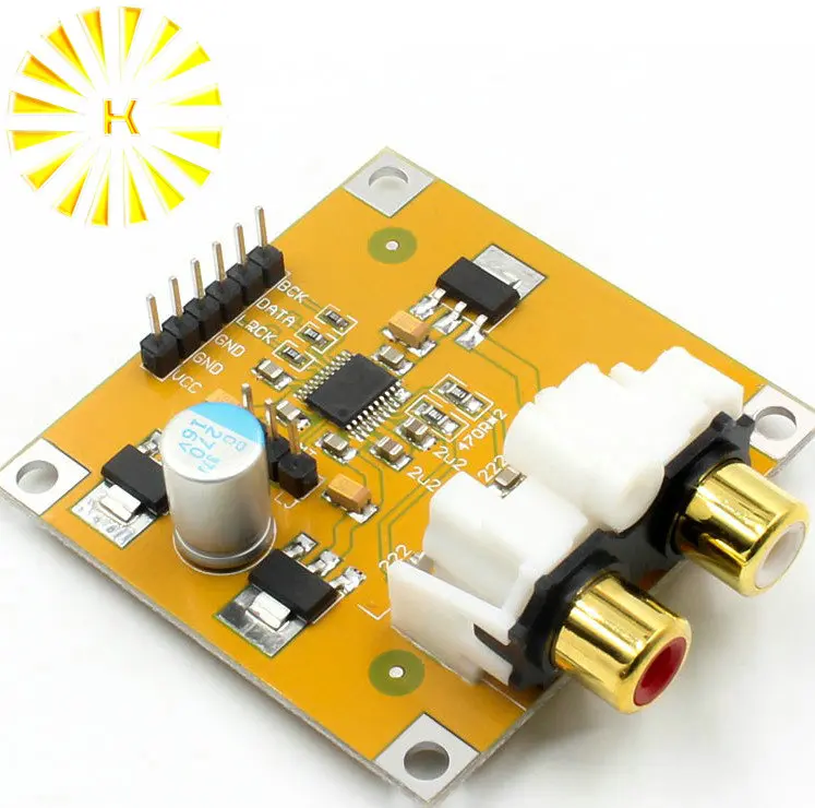 ЦАП-декодер PCM5102, сборная плата I2S 32 бит 384K за пределами ES9023 PCM1794 для соединителя Raspberry Pi