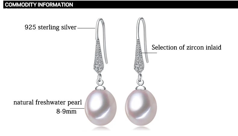 ZHBORUINI 2024 Fashion Pearl Earrings Natural Freshwater Pearl Jewelry Dorp Earring 925 Sterling Silver Jewelry For Women Gift