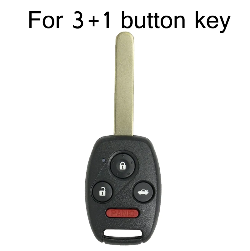 AX For Honda Accord Civic CR-V Pilot Odyssey Crosstour Ridgeline Case 4 Button Without Blade Car Replacement Remote Key Shell