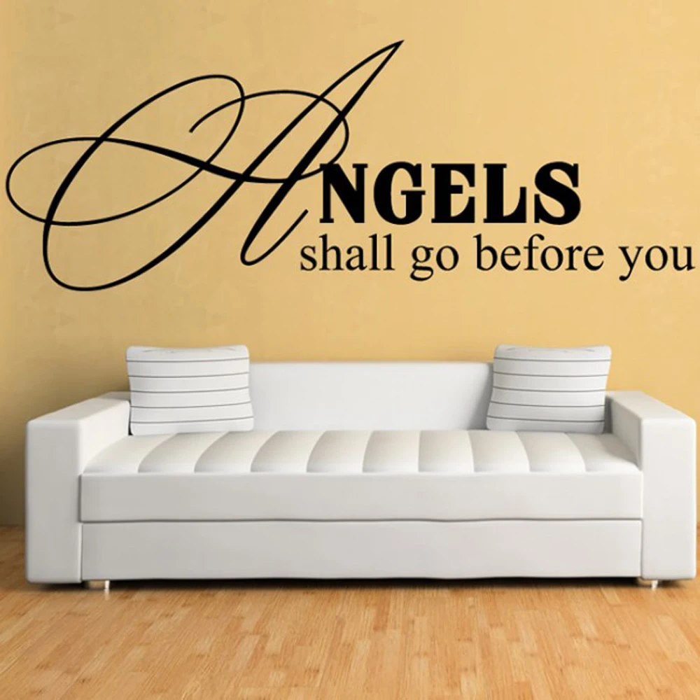 Wallpaper Angels Shall Go Before You Sticker Religious Decal Christianity Home Decor Mural Living Room Posters House Decoration