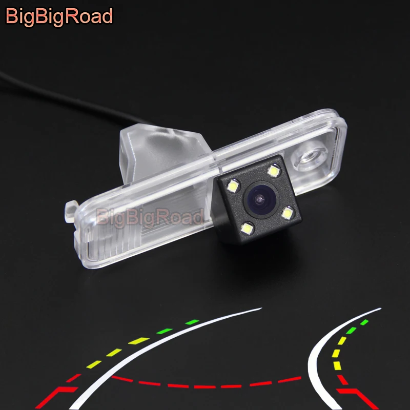 

BigBigRoad Car Intelligent Dynamic Trajectory Tracks Rear View CCD Camera For Hyundai ix45 ix 45 New Santa Fe / Creta 2015 2016