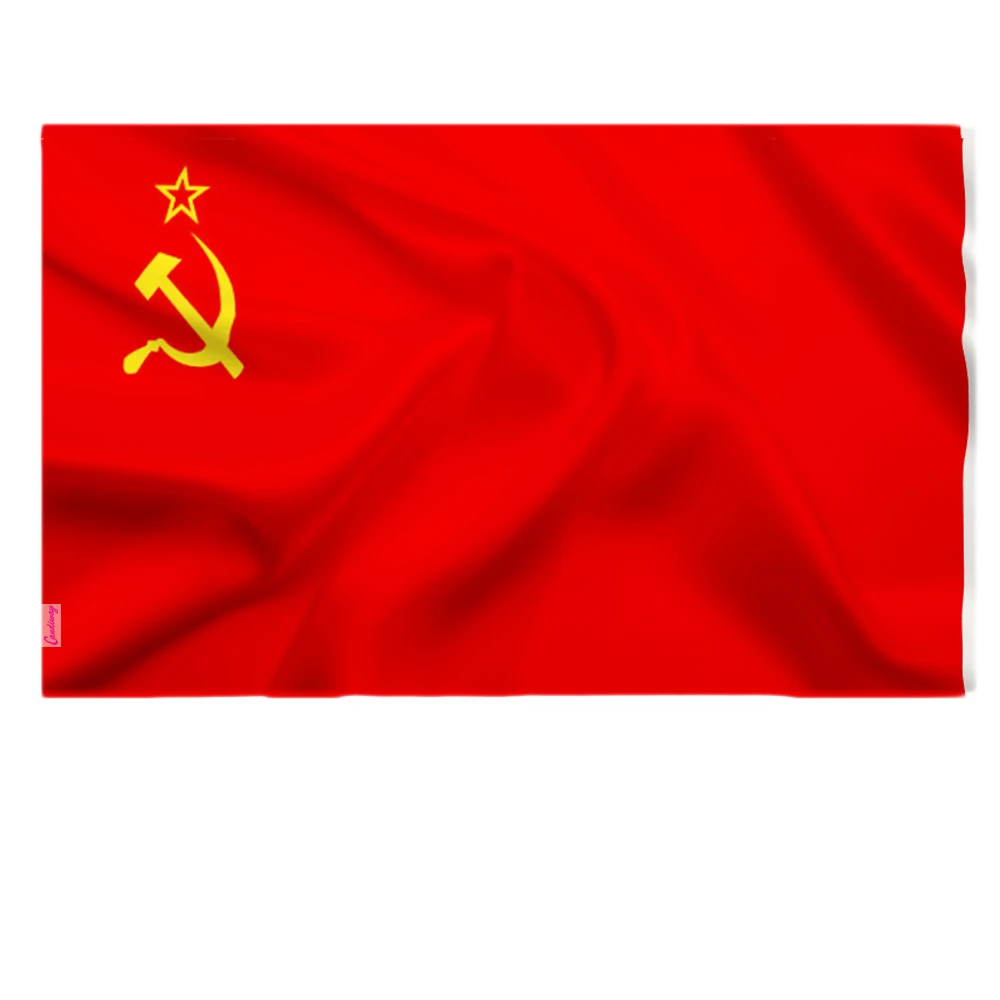 Bandera de la URSS para interiores y exteriores, bandera de la URSS, bandera rusa, bandera de la República Soviética de la Unión de revoluciones Rojas, NN001