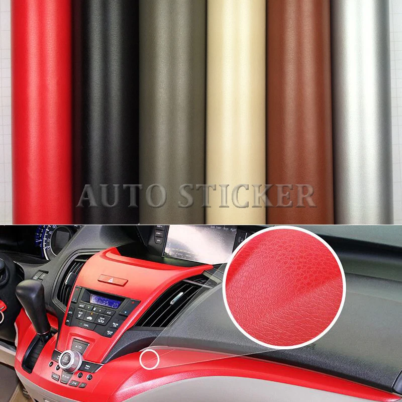 50cm Width Black Beige Red Silver Brown Leather Croco Skin PVC Adhesive Vinyl Film Stickers For Interior Dashboard Iphone Laptop