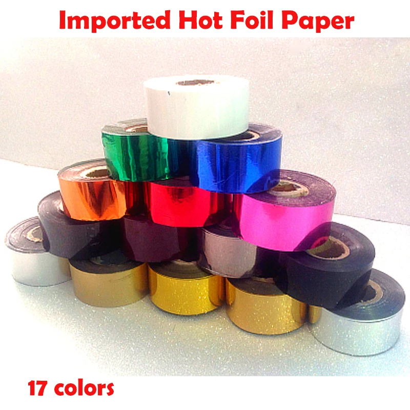 

80MMX120M/Roll Imported Hot Foil Paper Laminator Laminating Transfere Laser Suitable for Genuine PU/Leather/Flanne