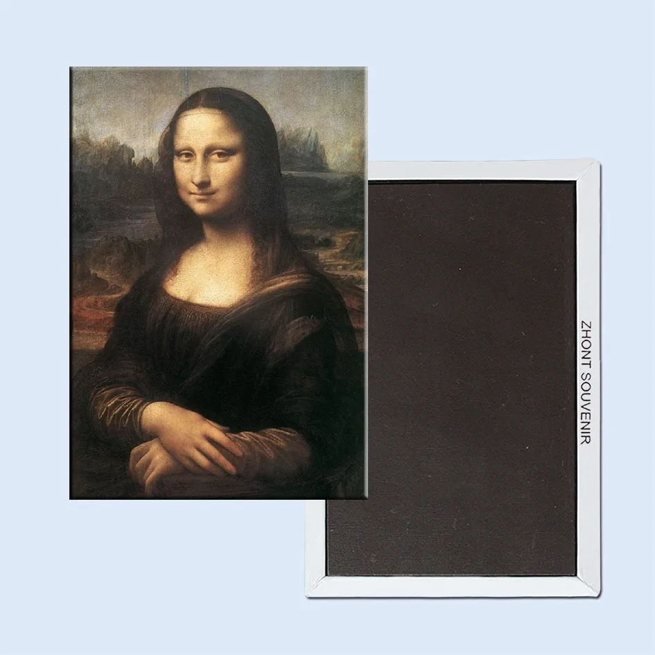 

Metal Wrapped Magnets SOUVEMAG Over Min. Order $12,Mona Lisa Smile Fridge Magnet 5508 Tourist Souvenir