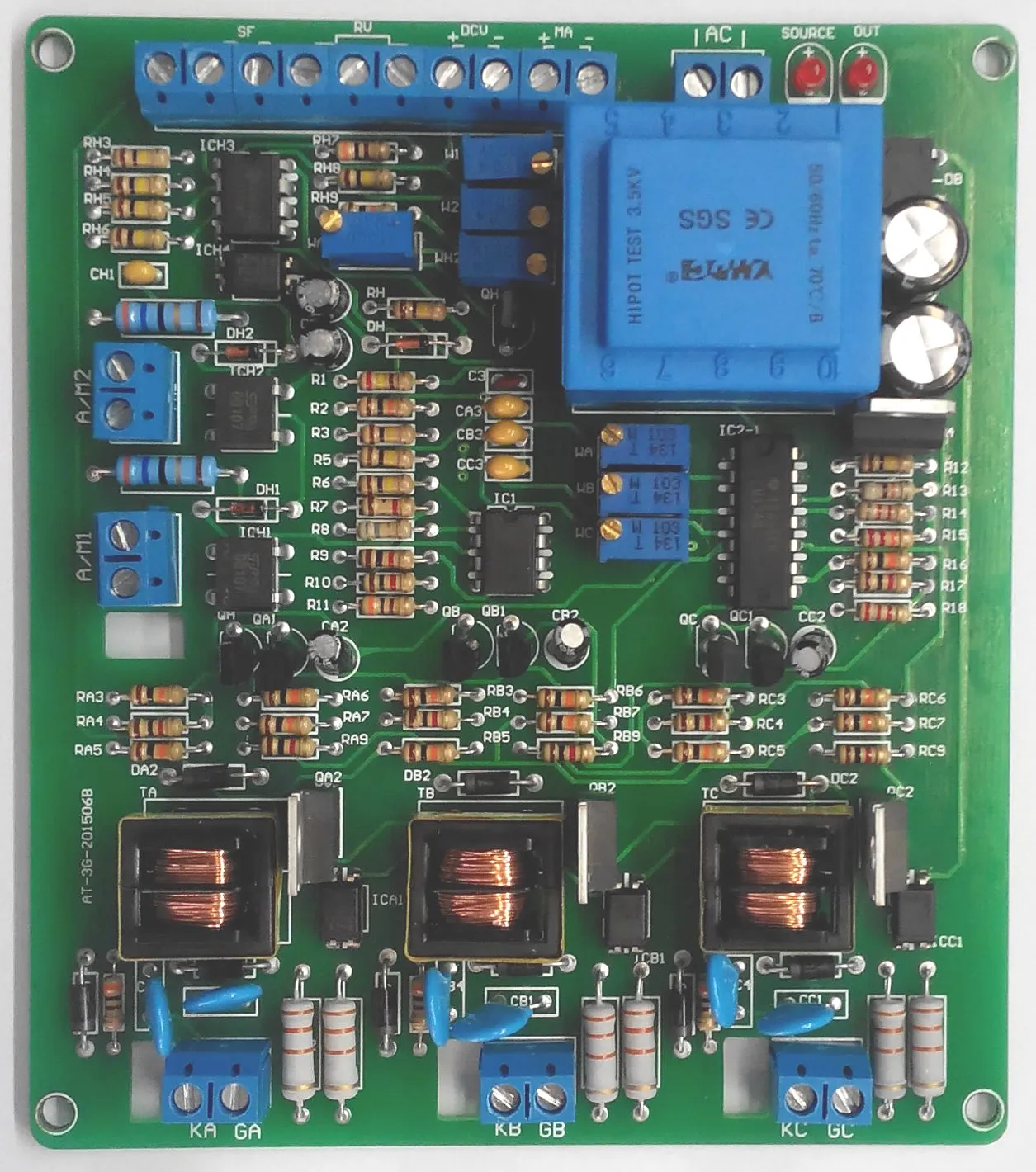 Three Phase Half Controlled Thyristor Trigger Board AC 380V SCR Phase Shift Control Board