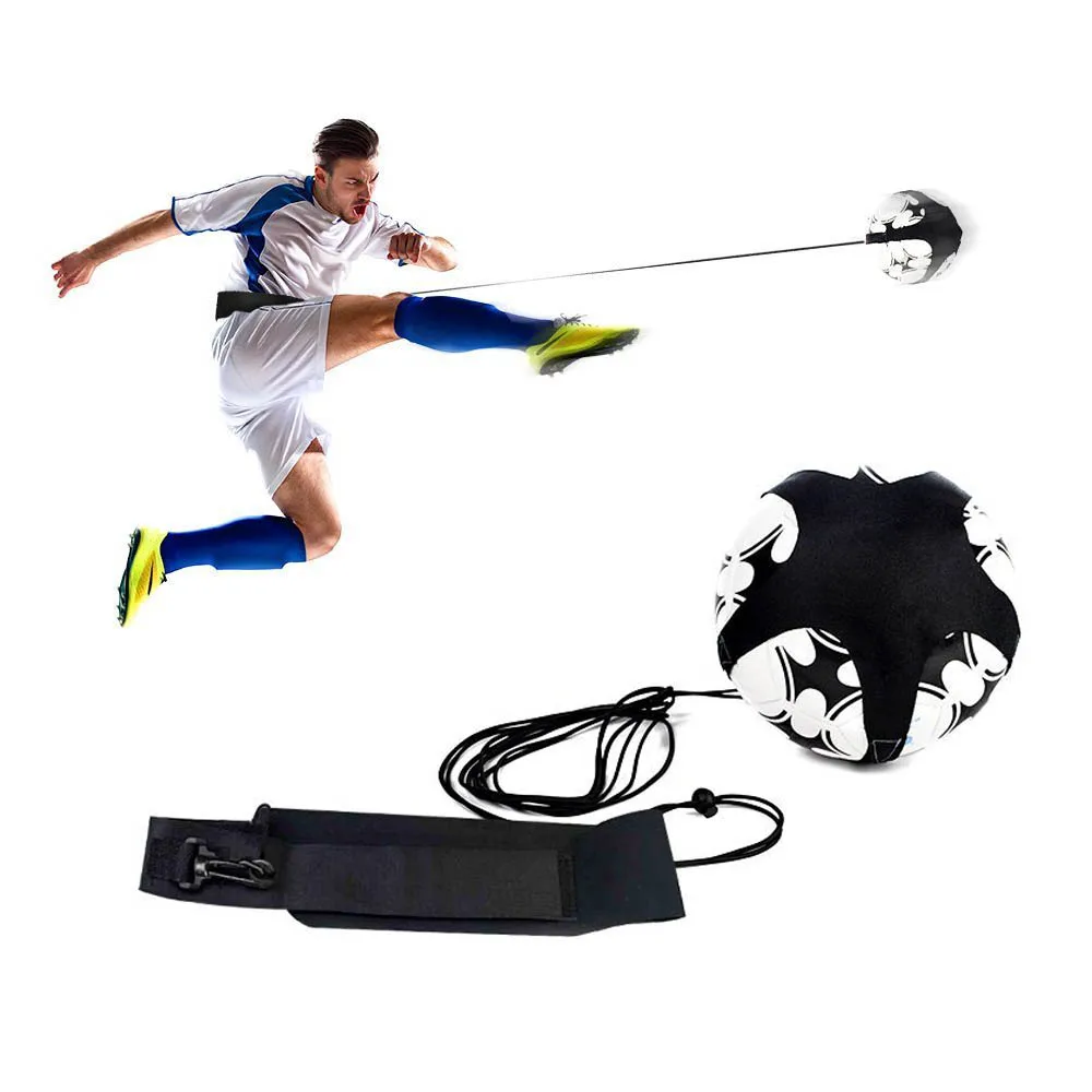 Football Kick Trainer Soccer Training Aid Hands Free Solo Practice Equipment With Belt Elastic Rope For Kids Adults Dropshipping