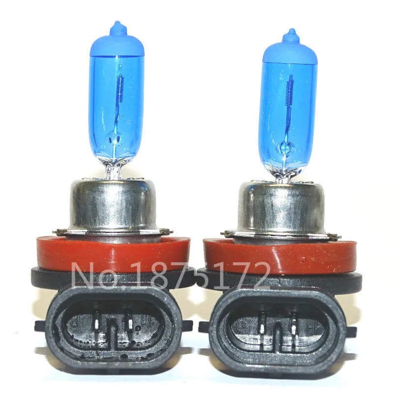 2Pcs H11 DC 12V 55W 5000K Super Whiteไฟหน้ารถหมอกหลอดไฟอัตโนมัติหลอดไฟรถยนต์แหล่งกำเนิดแสงสีขาว