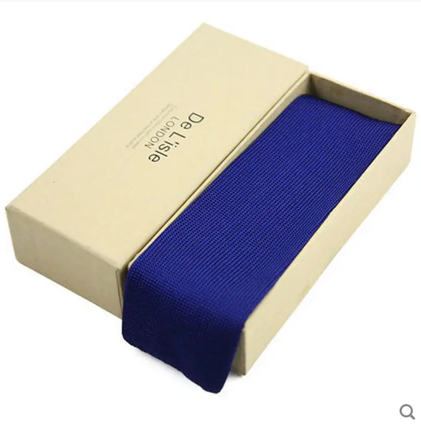 Designer Fashion Premium Knitted Natural Silk Necktie Narrow Skinny Slim Casual Knit Tie