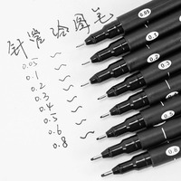 1Pcs Sipa Drawing Pen Fineliner Ultra fine line marker ink black 005 01 02 03 05 08 Micron drawing Pen art Marker set