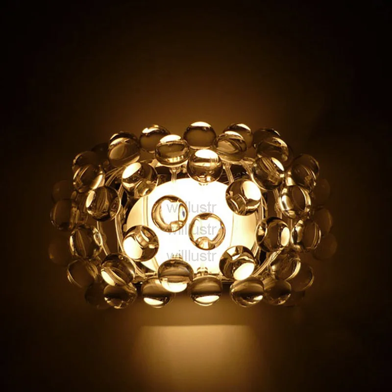 Acrylic Bead Caboche Wall Lamp Modern Design Light Wall Sconce Acrylic Ball Lighting LED R7S bulb clear amber bead