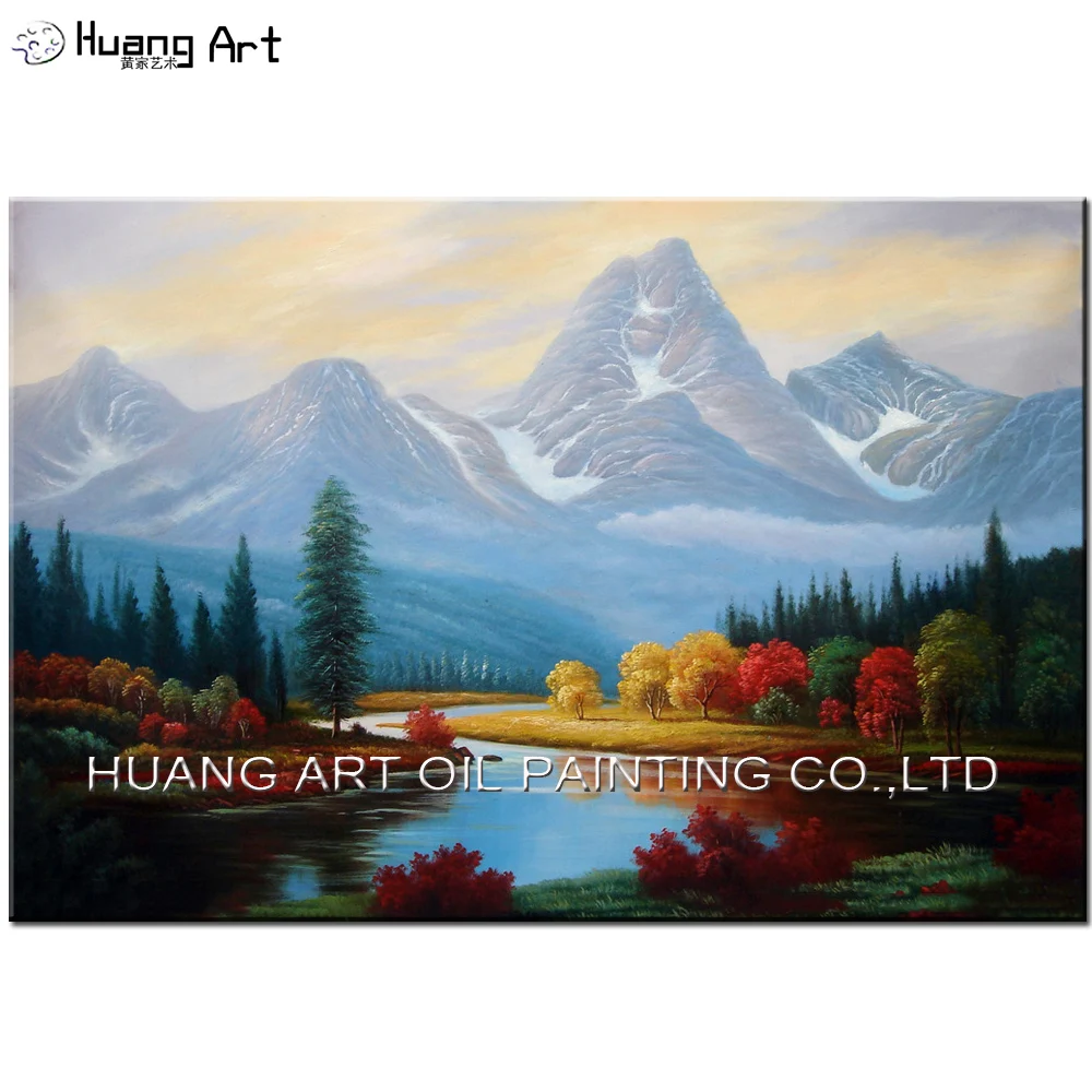 

Handmade High Quality Mountain Landscape Oil Painting On Canvas by Skill Painter Hand Painted Scenery Wall Painting Art